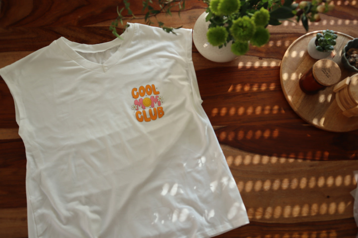 T-shirt blanc « Best dog mom ever »